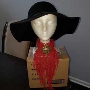 Hat necklace and earring bundle/combo.